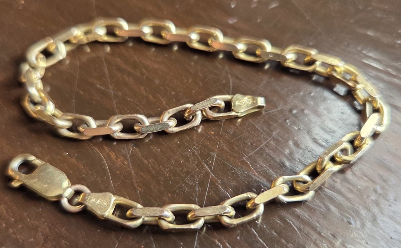 9ct Yellow Gold Flat Edge Belcher Bracelet