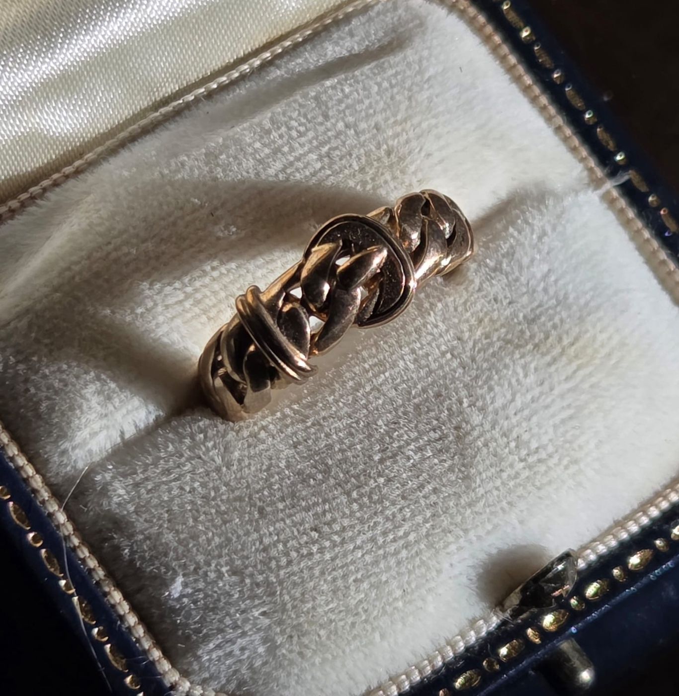 9ct Gold Cuban Link Buckle Ring