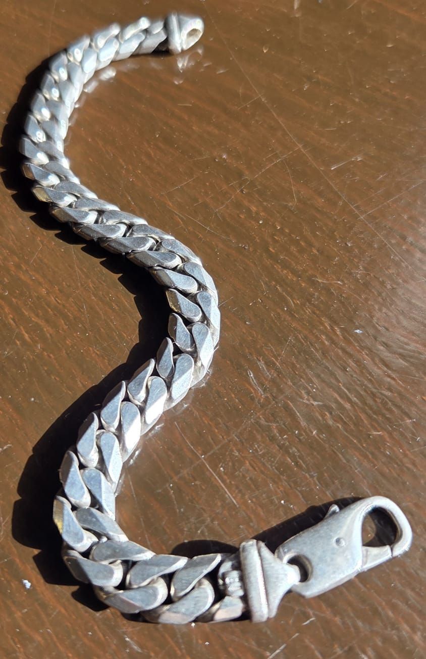 Chunky Silver Curb Bracelet