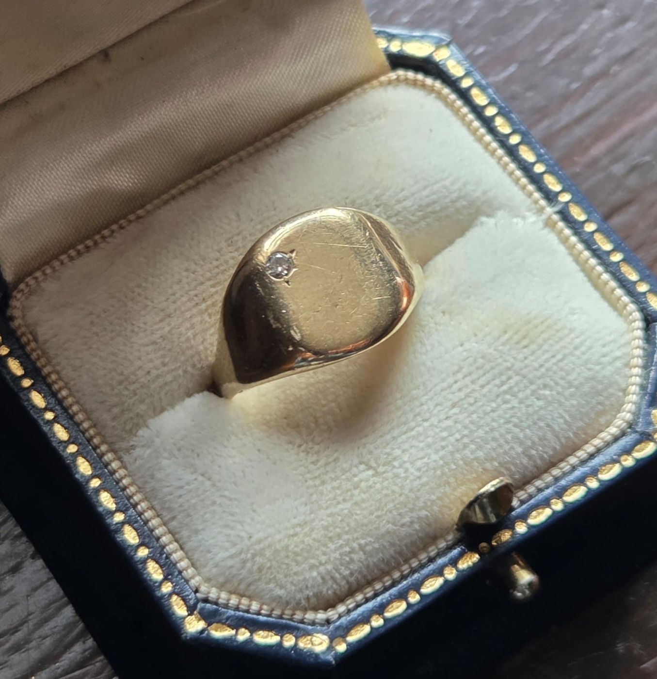 9ct Gold Diamond Set Signet Ring