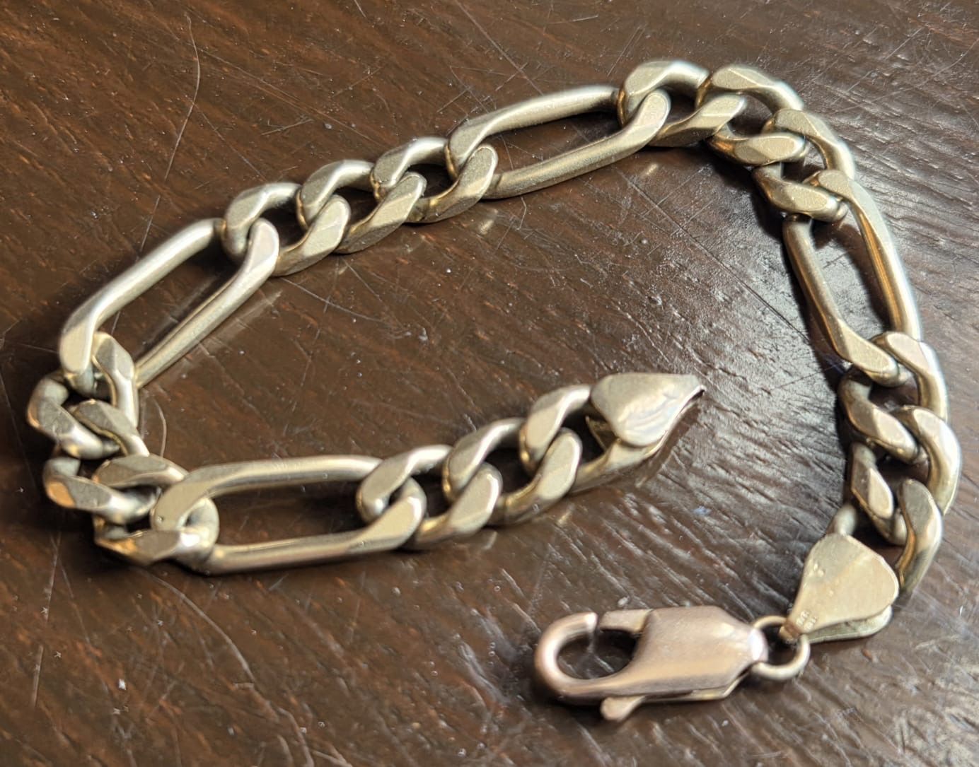 9ct Yellow Gold Solid Figaro Bracelet